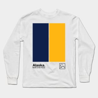 Alaska  // Original Minimalist Artwork Poster Design Long Sleeve T-Shirt